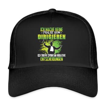 Keine Fehler beim dirigieren Dirigent Chorleiter - Trucker Cap - Schwarz/Schwarz - Vorne