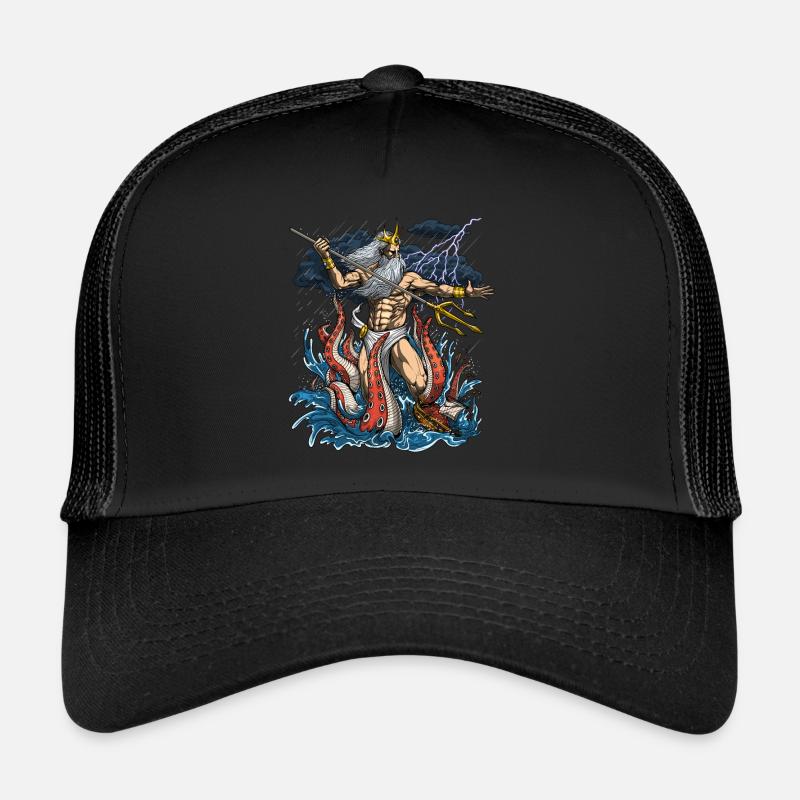 Greek God Poseidon Trucker Cap