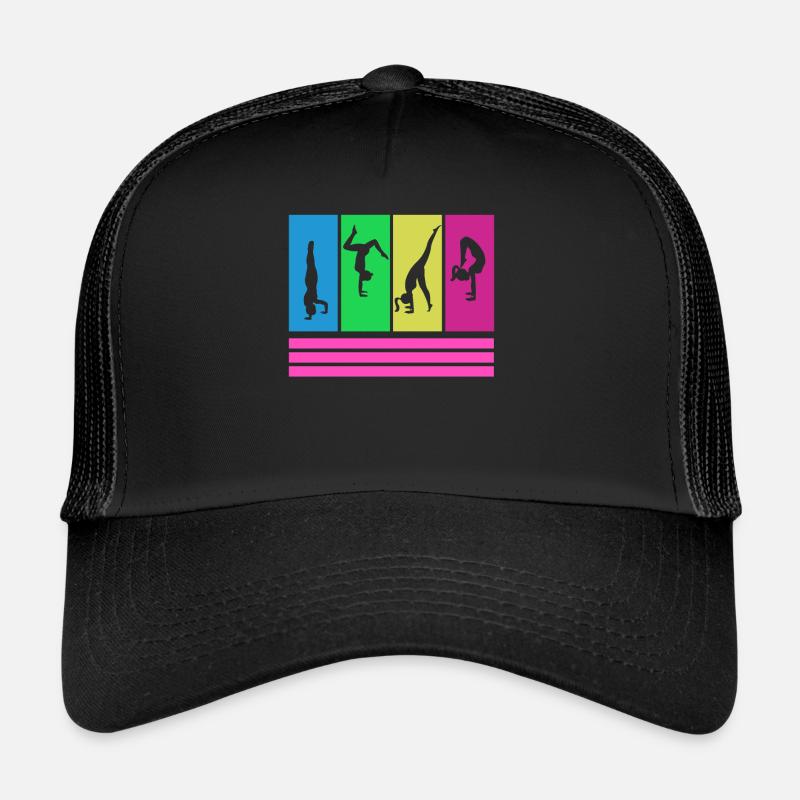 Stand de la main de gymnastique rétro Casquette trucker 