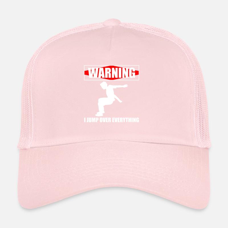 Warning I Jump Over Everything Parkour Läufer Trucker Cap