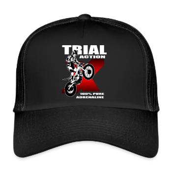 Trial - Trialsport - Moto Trial - Motorcycle Trial - Trucker Cap - black/black - Front