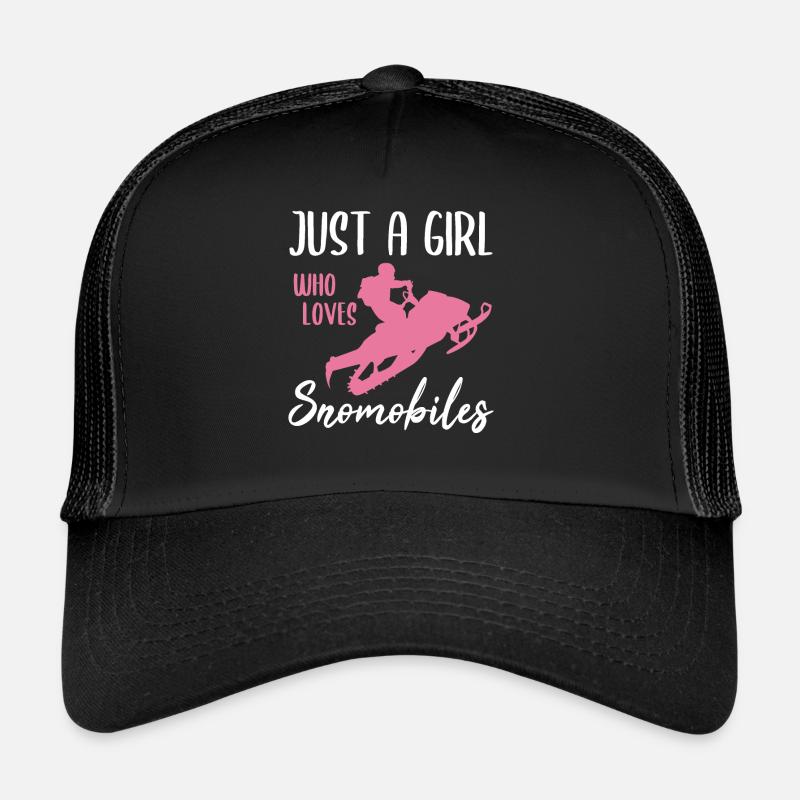 Motorschlitten Schneemobil Geschenk Damen Mädchen Trucker Cap