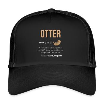 Otter - Trucker Cap - Schwarz/Schwarz - Vorne
