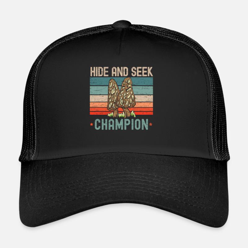 Hide game master mushroom lover mycology Trucker Cap