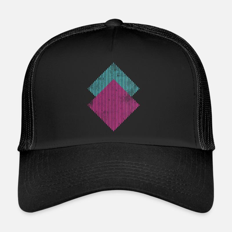 Bunte Retro Formen Trucker Cap