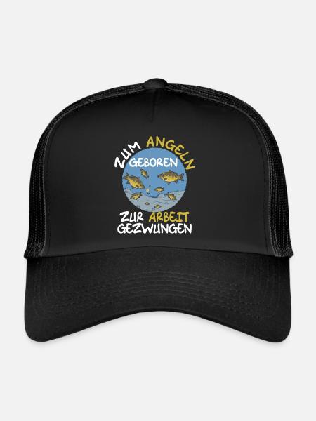 Fisch Fischen Karpfen - Trucker Cap - Schwarz/Schwarz