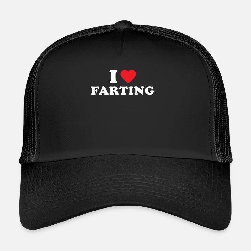 Ich liebe Furzen - Trucker Cap - Schwarz/Schwarz