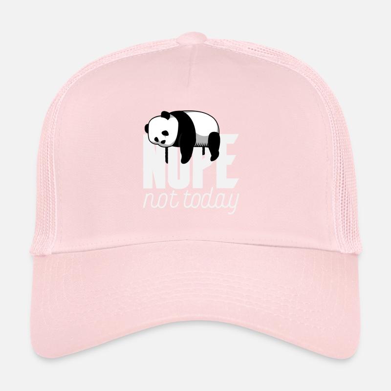 No, not today! Funny Panda Sleeping Hat Trucker Cap