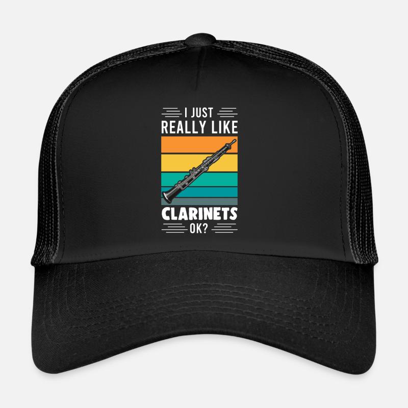 Clarinet Clarinet Clarinet Player Gift - Trucker Cap - black/black