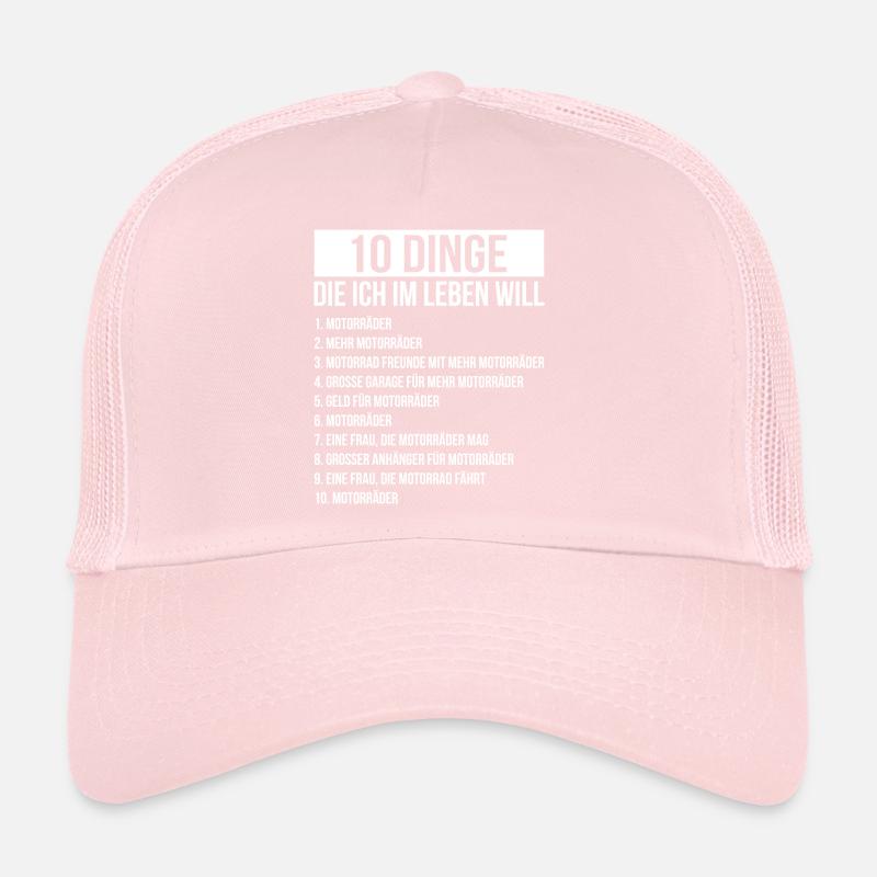 Dinge die ich im Leben Will Motorräder Bikes Trucker Cap