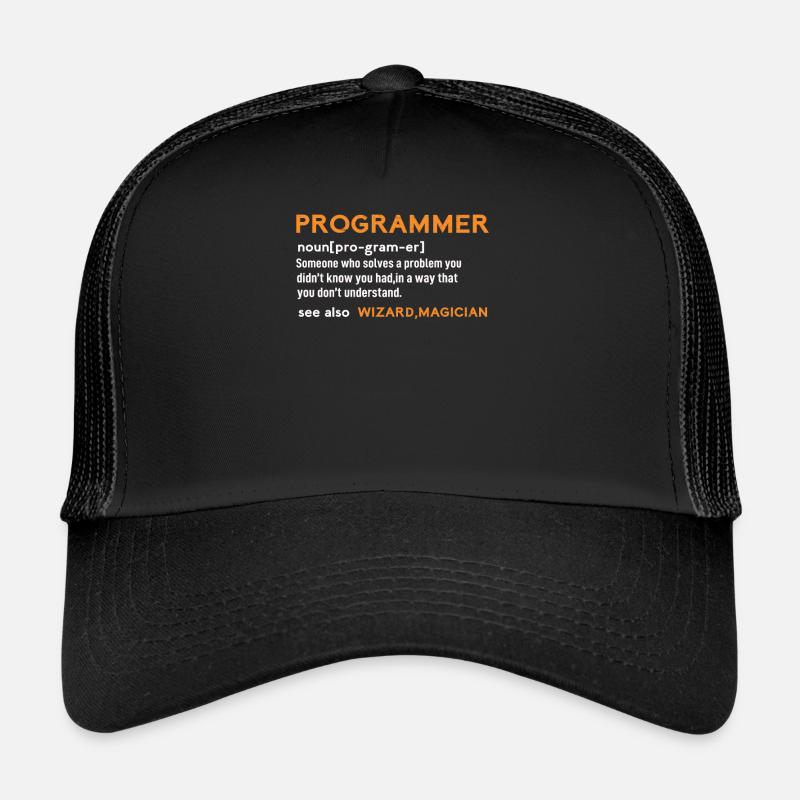 Programmer sind Zauberer - Trucker Cap - Schwarz/Schwarz