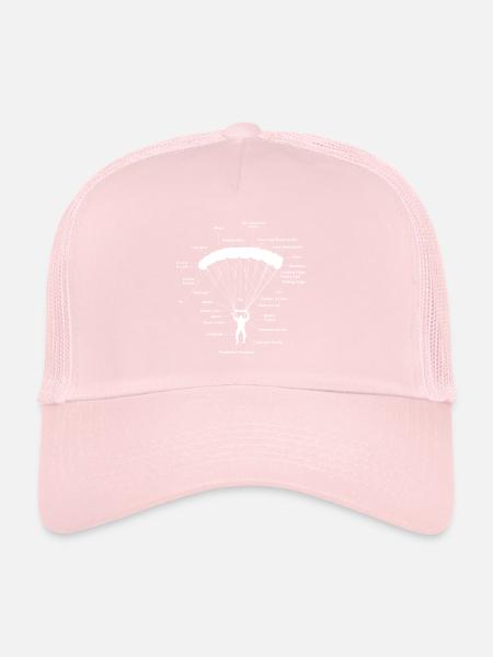 Parachute Anatomy Magic Skydiving Paraglider - Trucker Cap - Hellrosa - Vorne