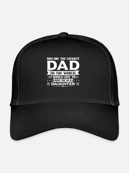 Dad & Daughter Daughter Dad & Daughter Gift - Trucker Cap - black/black - Front