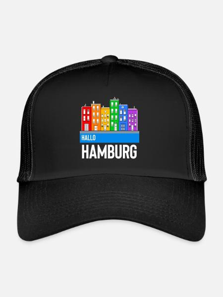 Hambourg - Casquette trucker  - noir/noir - Devant