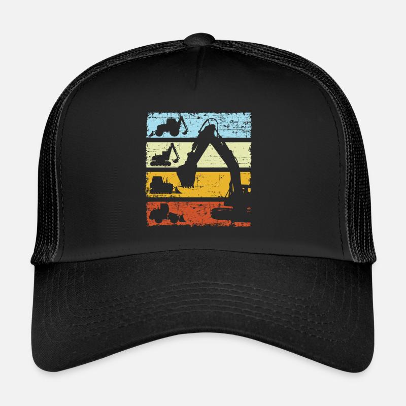 Vintage Bagger Baumaschinen Trucker Cap