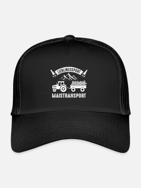 Lieblingssport Maistransport - Trucker Cap - Schwarz/Schwarz - Vorne