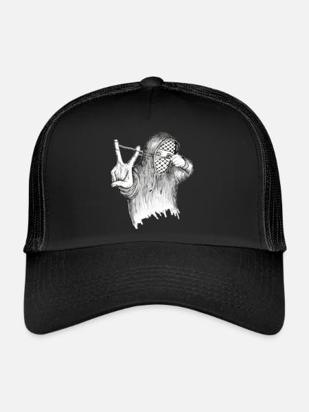 GIrl in Gaza - Trucker Cap - black/black - Front