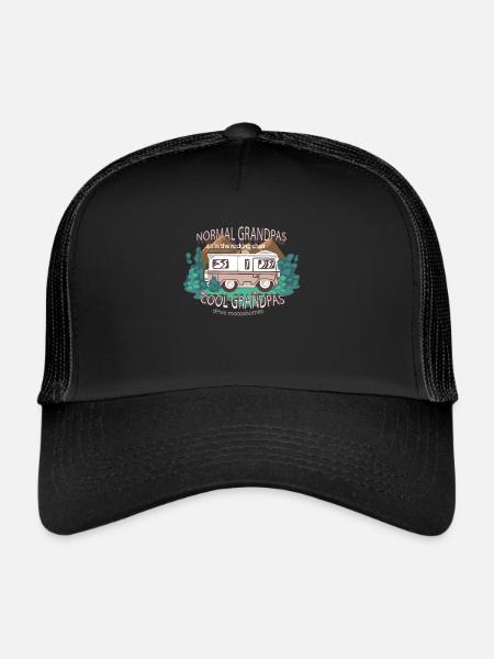 Les grands-pères cool conduisent un camping-car - Casquette trucker  - noir/noir - Devant