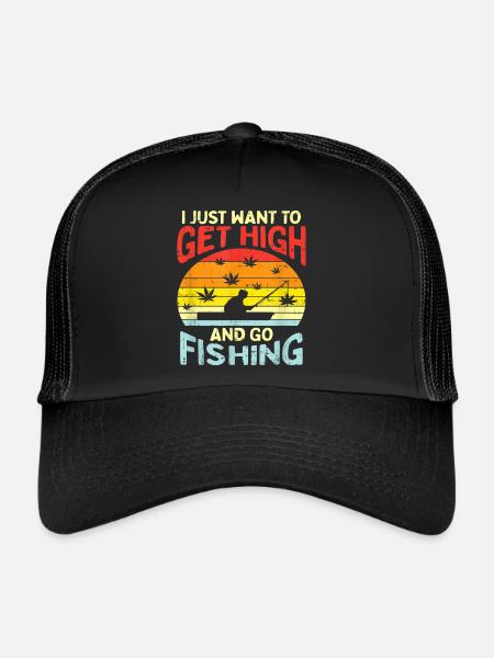 Cannabis Hemp THC 420 - Trucker Cap - black/black - Front