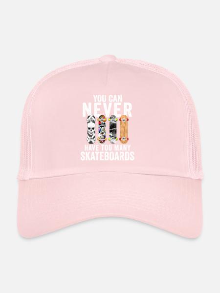 Skateboardfahrer Skater Skateboarder Skateboards - Trucker Cap - Hellrosa - Vorne