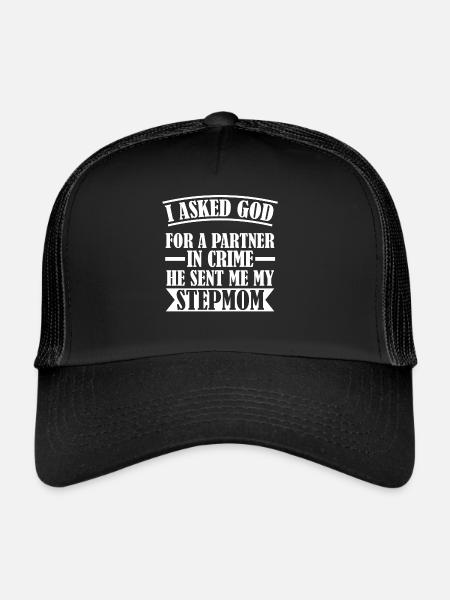 belle-mère belle-mère bonus maman cadeau - Casquette trucker  - noir/noir - Devant