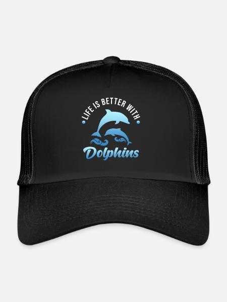Delfin - Casquette trucker  - noir/noir - Devant