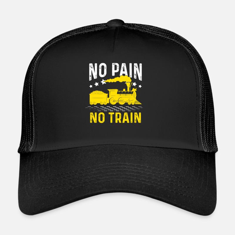 No Pain no Train Model Eisenbahn Trucker Cap