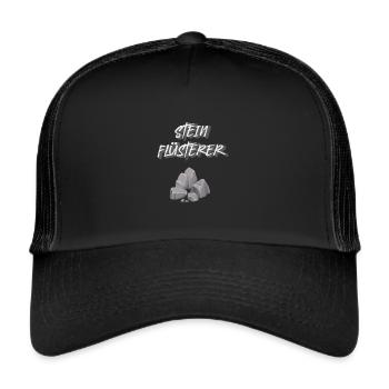Stein Flüsterer - Trucker Cap - Schwarz/Schwarz - Vorne