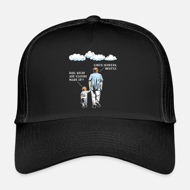 Was sind Wolken aus lustiger Programmiersoftware - Trucker Cap - Schwarz/Schwarz