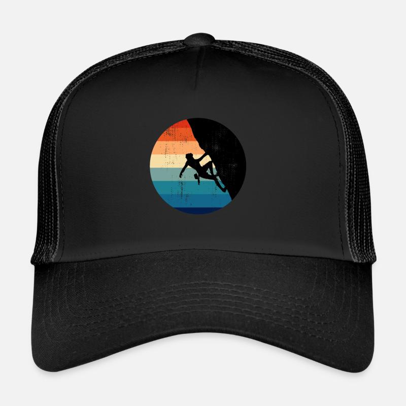 Alpinisme Bouldern Escalade rocheuse - Casquette trucker  - noir/noir