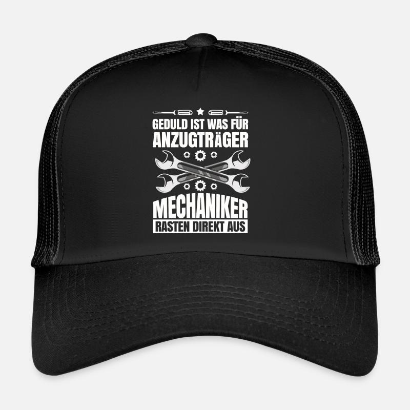 Mechaniker - Trucker Cap - Schwarz/Schwarz