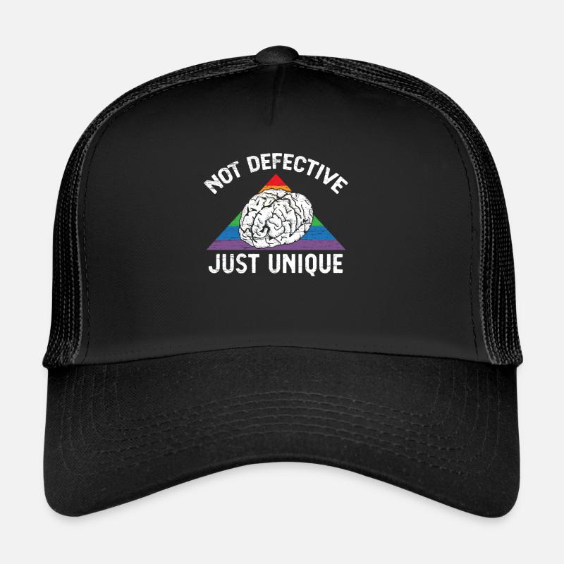 Not Defective Just Unique Neurodiversity ADHD ASD Trucker Cap