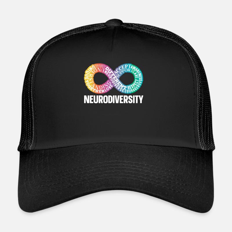 Neurodiversité Neurodivergent Rainbow Infinity Casquette trucker 