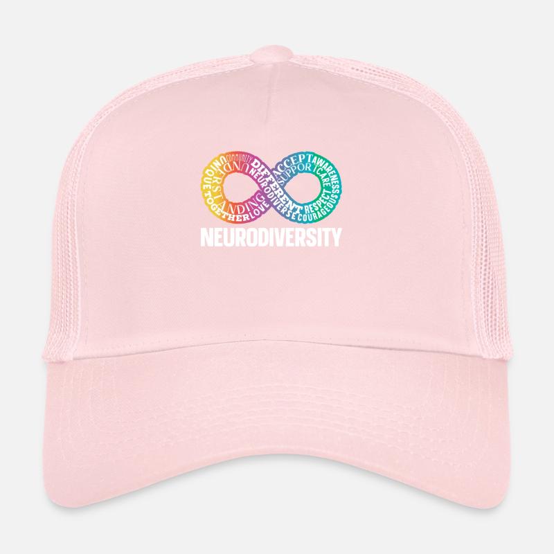 Neurodiversité Neurodivergent Rainbow Infinity Casquette trucker 