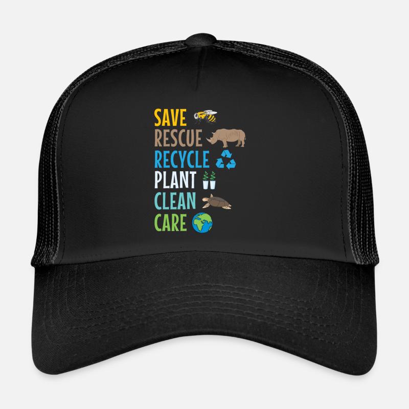 Environmentalists Green Environmental Protection Saying Eco - Trucker Cap - black/black