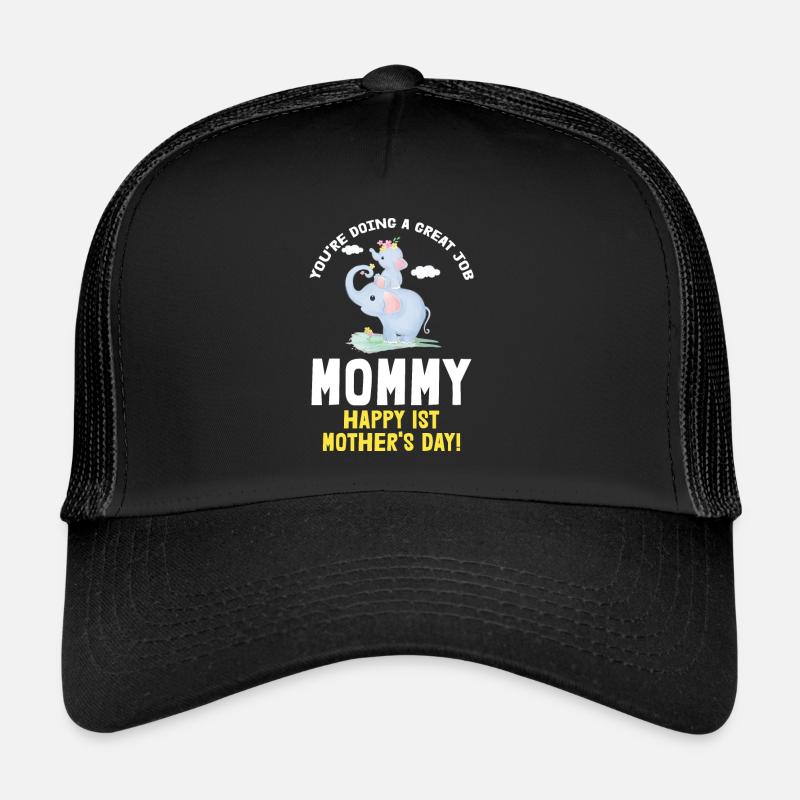 Muttertag Mutter Mummy Erster Elefant Geschenk Trucker Cap