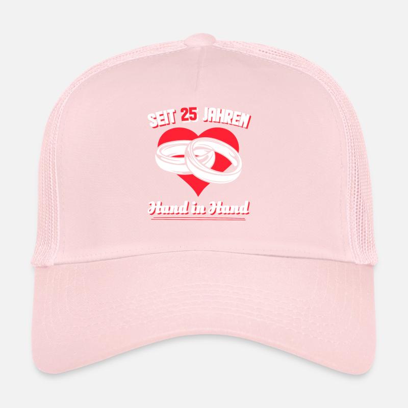 Silver Wedding Wedding Anniversary Gift Trucker Cap