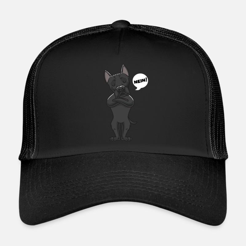 Sturer Cane Corso Italiano Hund lustig Hundefan - Trucker Cap - Schwarz/Schwarz