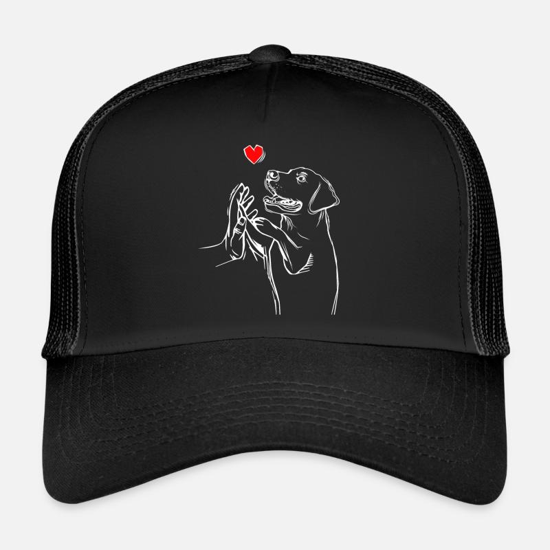 Labrador Retriever Amour Labbi Chiens - Casquette trucker  - noir/noir