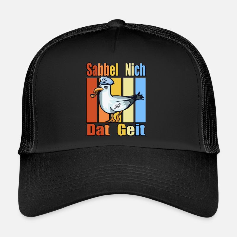 Moin Sabbel Nich Dat Geit Anker Möwe Seemann Trucker Cap