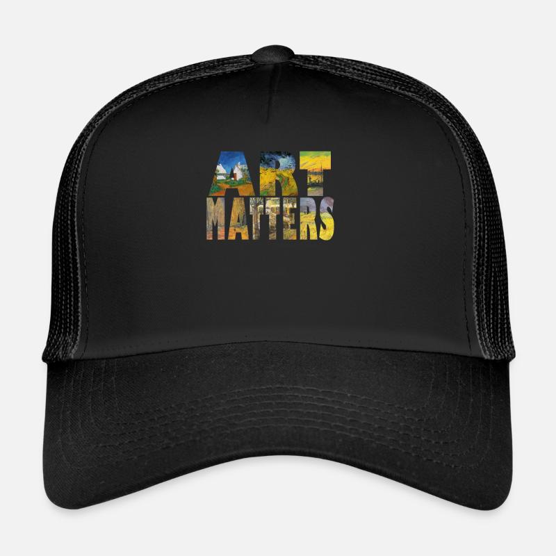 Art Matters Van Gogh Collage - Casquette trucker  - noir/noir