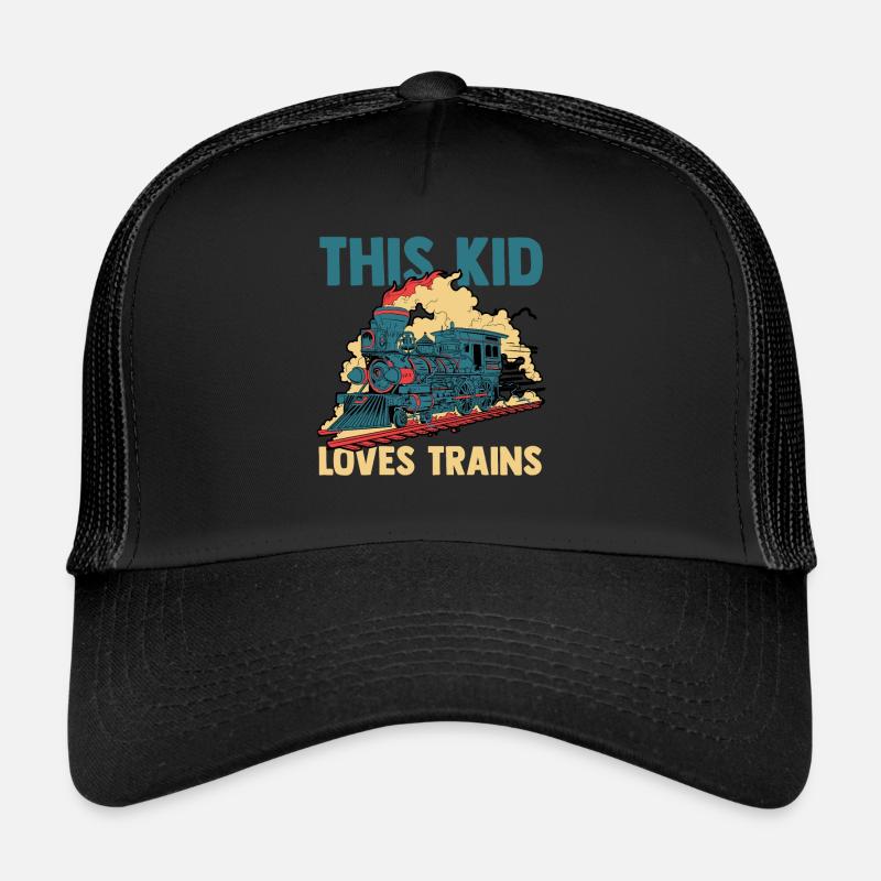 Dampflok Zug Eisenbahn Trucker Cap