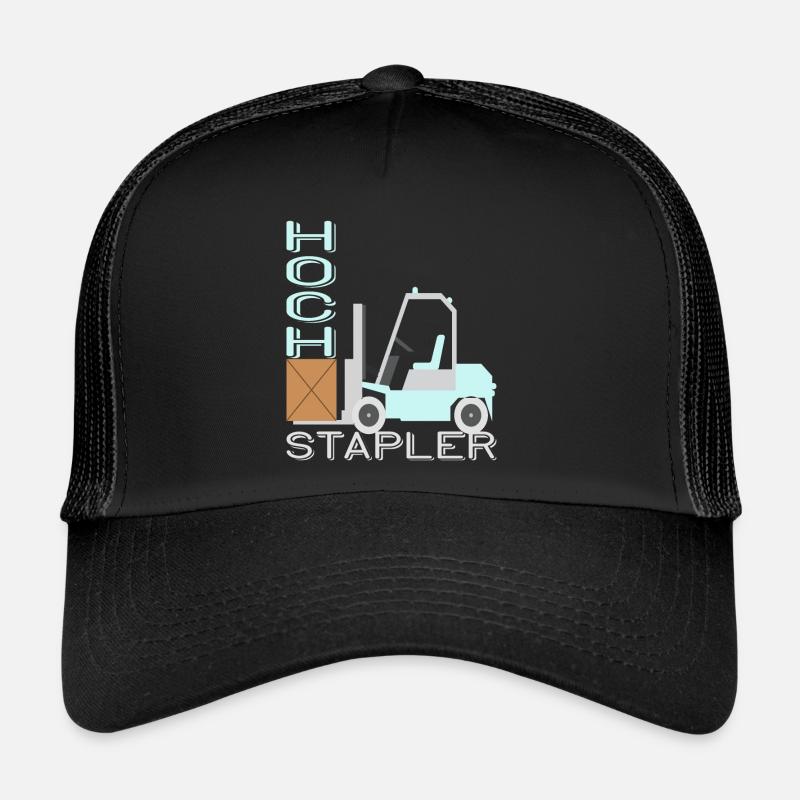 Hochstapler Staplerfahrer Gabelstaplerfahrer Lager - Trucker Cap - Schwarz/Schwarz