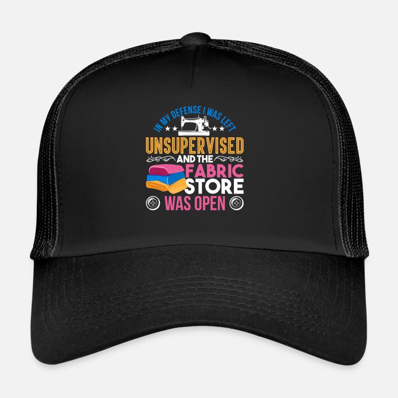 Lustiges Strickdesign Stricken Stricker Hobby - Trucker Cap - Schwarz/Schwarz