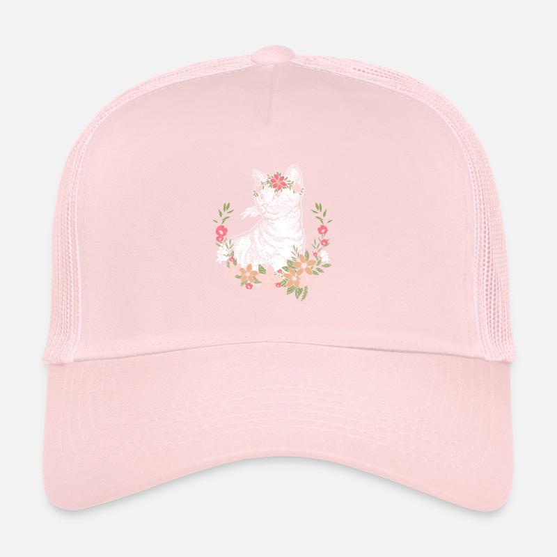 Chat avec fleurs Filles - Félins Casquette trucker 