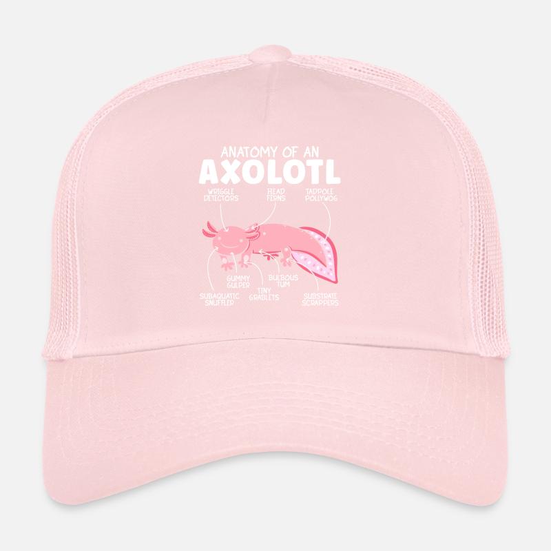 Anatomie d’un poisson migrateur mexicain Axolotl Casquette trucker 