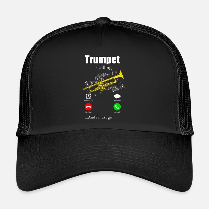 Trompete - Trucker Cap - Schwarz/Schwarz