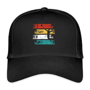 Volleyball rétro Beach Volleyball Rétro - Casquette trucker  - noir/noir - Devant