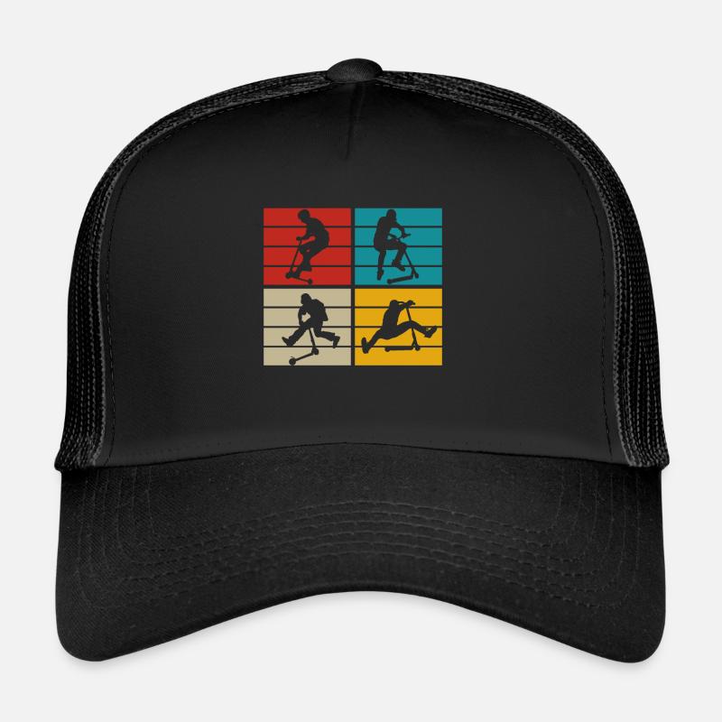 Cascade scooter scooter retro scooter garçon - Casquette trucker - noir/noir