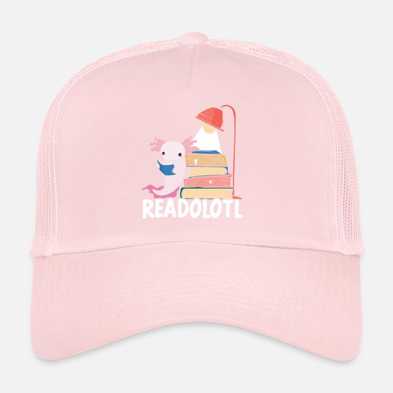 Kawaii Readolotl Reading Axalotl Walking Fish Trucker Cap